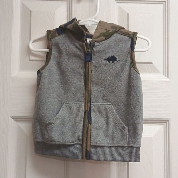 🩷Carter's camo Hooded Vest Boys Size 18M - Picture 1 of 6